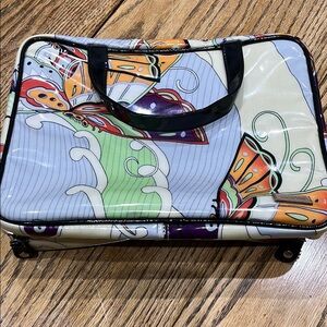 Stephanie Johnson Multicolor Butterfly Cosmetic Case